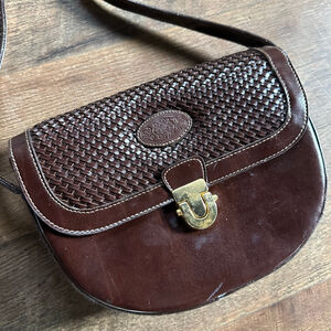 Women's Crossbody Bag Brown with Gold Hardware